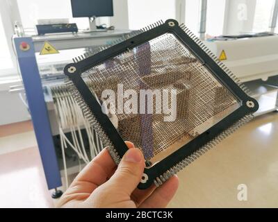 Many ferrites assembled in matrix configuration in magnetic core memory ...
