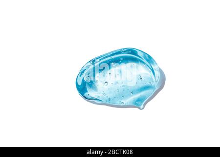 Texture of hyaluronic acid, serum gel. Transparent smear of gel isolated on white background Stock Photo