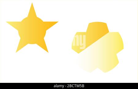 Star vector with colored design art abstract Stock Vector