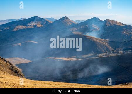 Rural countryside on the peninsula Copacabana at an altitude of around 4,000m, Department La Paz, Bolivia, Latin America Stock Photo