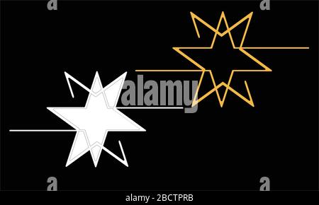 Star vector with colored design art abstract Stock Vector