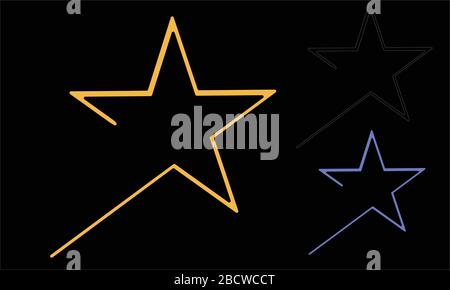 Star vector with colored design art abstract Stock Vector