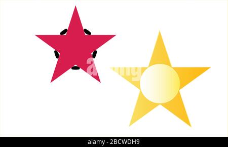 Star vector with colored design art abstract Stock Vector