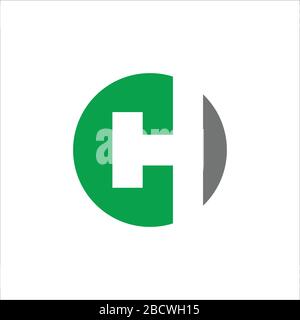 Initial letter ch logo or hc logo vector design template Stock Vector