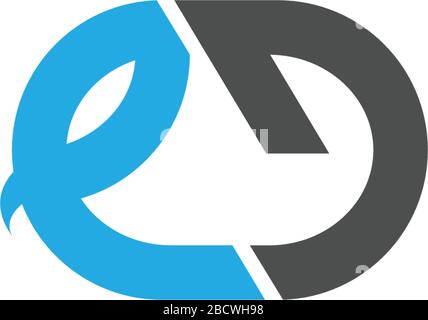 Letter ed logo images design vector Stock Vector