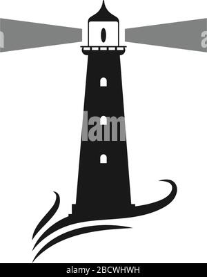 mercusuar. lighthouse icon logo illustration Stock Vector