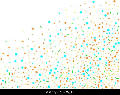 Colored hexagons, stars, ovals space. Confetti new background hipster. Abstract background confetti. Stock Vector