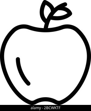 Gravity fresh apple icon, outline style Stock Vector