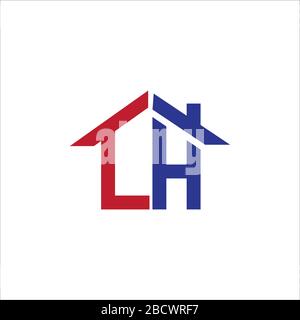 Initial letter ch logo or hc logo vector design template Stock Vector