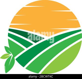 Agriculture Logo. leaf logo design, eco-friendly concept Stock Vector