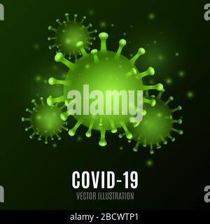 Abstract virus. 3D corona microbe. Medical concept. Pathogen organism. Vector illustration. EPS 10 Stock Vector