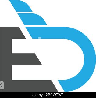 Letter ed logo images design vector Stock Vector