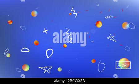 Elementary colorific illustration idea. Background texture, blur. Cool space fantasy. Azure colored. Abstract space background picture. Colorful new b Stock Vector