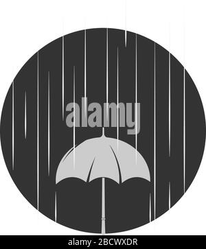 Umbrella logo concept vector template Stock Vector