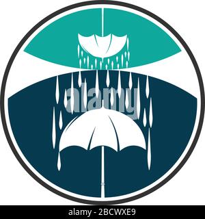 Umbrella logo concept vector template Stock Vector