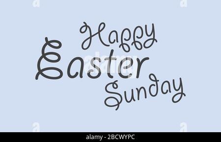 Happy Easter Religious Holiday Sign Background Template. Easter Sunday Religious Holiday Vector Template. Stock Vector