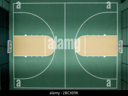 Outdoor Basketball Court Aerial View Stock Photo Alamy