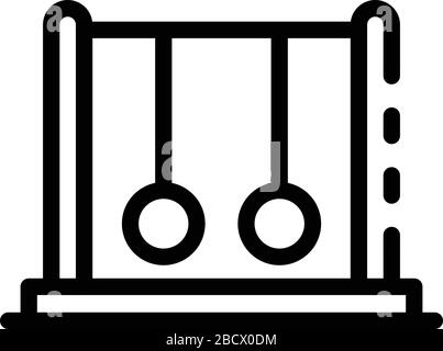 Pendulum stand icon, outline style Stock Vector