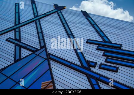 Toronto, Canada-June 5, 2019: The Royal Ontario Museum is a museum of art, world culture and natural history in Toronto, Ontario, Canada Stock Photo