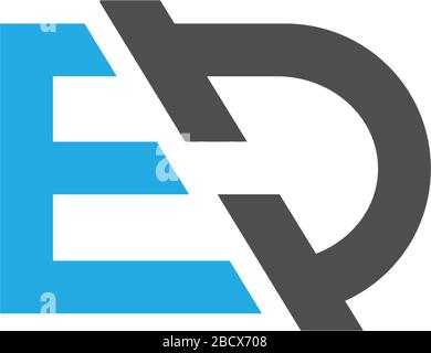 Letter ed logo images design vector Stock Vector