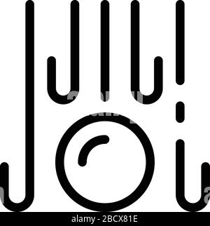 Sphere gravity icon, outline style Stock Vector