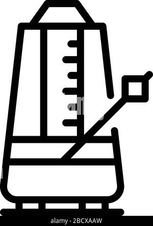 Control metronome icon, outline style Stock Vector