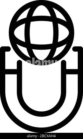 Earth gravity icon, outline style Stock Vector Image & Art - Alamy