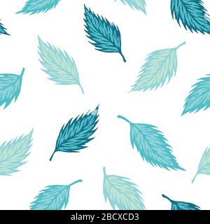 Abstract falling leaves leaf silhouette seamless pattern. Vector illustration for fashion, scrapbook, surface design Stock Vector
