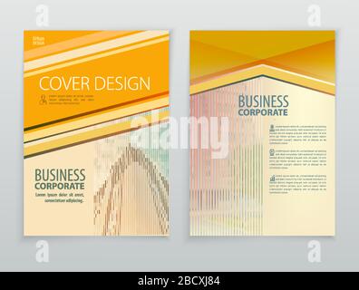 Yellow Business template. Flayer or advertising abstract background for delivery, energy business. Front page. Stock Vector