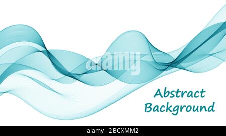 blue abstract background. curve wave. Stock Vector