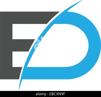 Letter ed logo images design vector Stock Vector