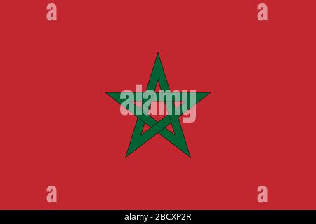 Morocco national flag vector graphics illustration. Stock Vector