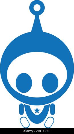 Robot logo icon vector template Stock Vector