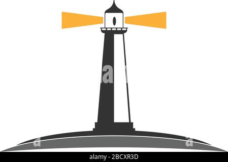 mercusuar. lighthouse icon logo illustration Stock Vector