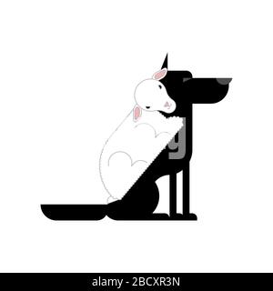 Wolf in sheep's clothing isolated. vector illustration Stock Vector