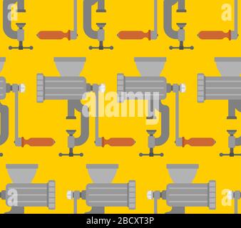 Meat grinder pattern seamless. hasher background . mincer vector texture Stock Vector