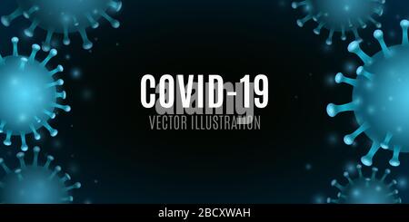 Virus organism background. 3D corona microbe. Medical concept. Vector illustration. EPS 10 Stock Vector