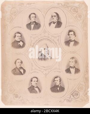 President James Buchanan and his cabinet. NPG.99.158 Stock Photo