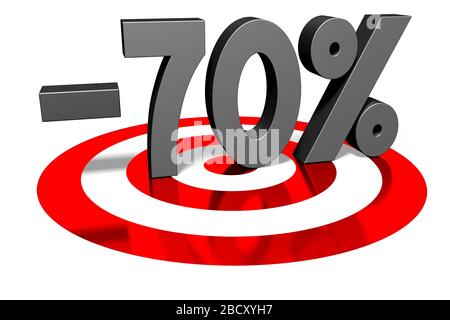 -70% sale/ discount concept Stock Photo