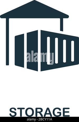 Storage icon. Simple illustration from cargo collection. Creative Storage icon for web design, templates, infographics and more Stock Vector