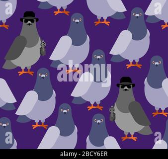 Dove pattern and pigeon spy. Dove pattern and pigeon spy. Stock Vector