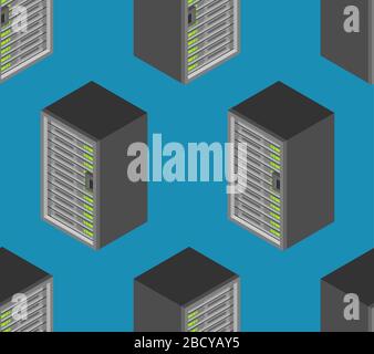Server pattern seamless. Data center background Computer Stock Vector