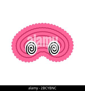 Hypnotized brain Isolated. Eyes were spiraling. vector illustration Stock Vector