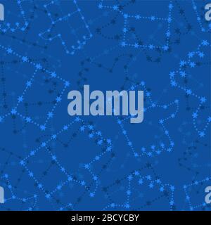 Star Like pattern seamless. Constellation hand thumbs up background. vector texture Stock Vector