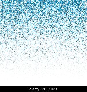 Vector glitter particles background effect for luxury greeting rich card. Sparkling blue texture. festive dust, sparks from an explosion on a white ba Stock Vector