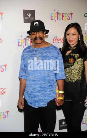 Dennis Graham (l) attends EpicFest 2016 hosted by L.A. Reid and Epic Records at Sony Studios on June 25, 2016 in Los Angeles, California. Stock Photo