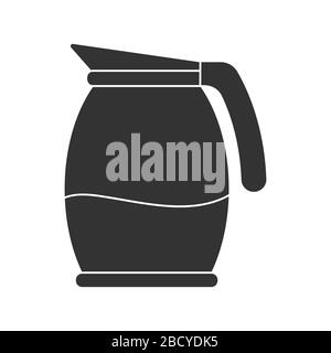 Icon of a teapot or jug. Vector stock illustration. Simple design isolated on white background Stock Vector
