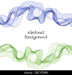 set of color waves. abstract vector background Stock Vector