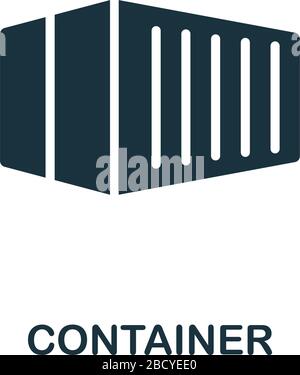 Container icon. Simple illustration from cargo collection. Creative Container icon for web design, templates, infographics and more Stock Vector