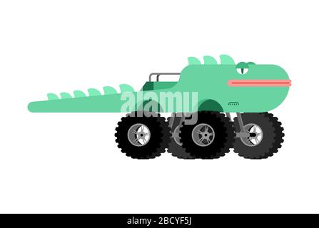 Monster Truck triceratops coloring book. Dino car on big wheels. vector  illustration Stock Vector Image & Art - Alamy